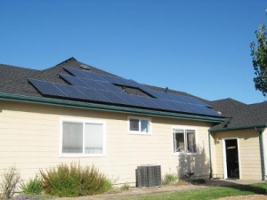 residential solar panels installed on roof