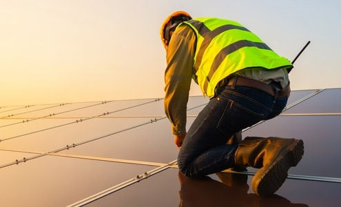 solar panels needing repairs