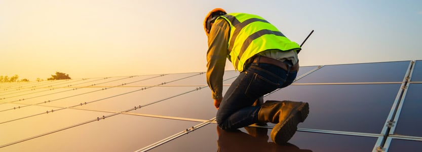 solar panels needing repairs