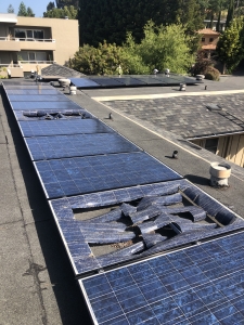 Solar panels falling apart