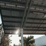 Low-Angle Shot of a Solar Panel